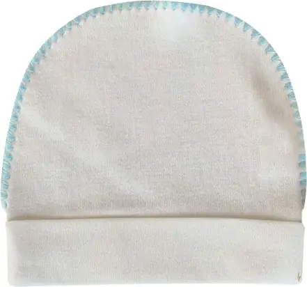 Шапочка-котелок Little Star интерлок крем+голубой 40 см