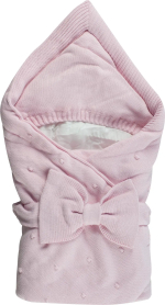 Фотография товара Конверт вязаный с бантом Luxury Baby, розовый