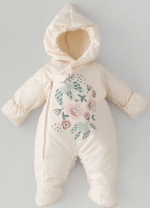 Фотография товара Комбинезон "Акварель.Бирюзовые птички" KiDi kids демисезонный, молоко, р.18