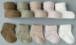Фотография товара Носочки тонкие с подворотом Little Star, оливковый, хаки, крем, св.серый, св.бежевый, 5шт/уп, 8 см