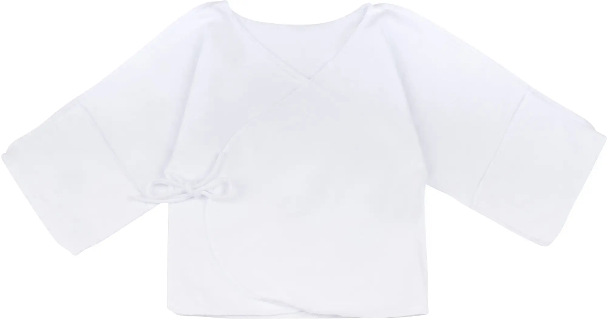 Распашонка Фабрика Бамбук на завязках пенье белый 56