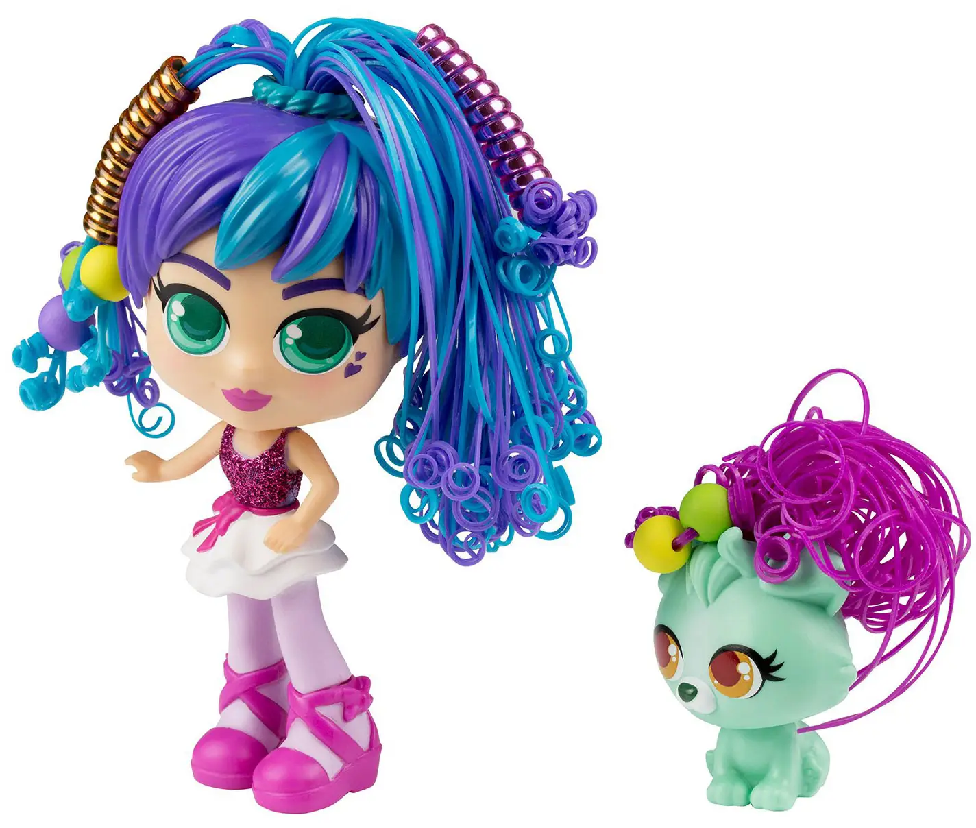 Кукла Curli Girls Балерина Росли со щенком Коди