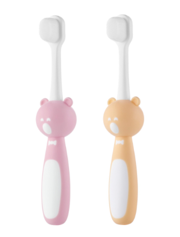 Фотография товара Зубная щетка для детей "Мишка" ультрамягкая, 10.000 щетинок, 2шт. Роз+Оранж