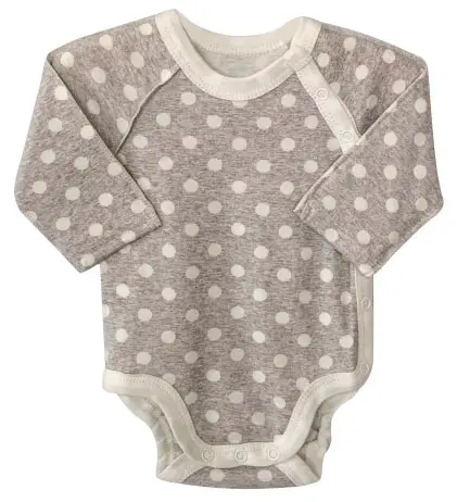 Боди Little Star Горошки на сером 74