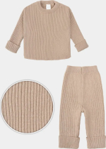 Фотография товара Костюм вязаный лапша детский Amarobaby NOODLES, цвет бежевый, р.74