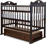 Фотография товара Кроватка Loona Lily с универсальным маятником и ящиком, венге