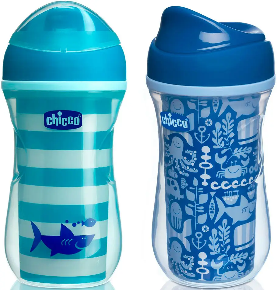 Поильник Chicco Active Cup 266 мл синий/голубой