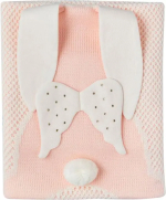 Фотография товара Плед двойная вязка Little Star Зайка Ангел Straz персик, крем 90х90 см