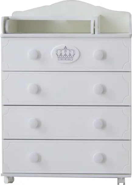 Комод Incanto Richmond 800/4 МДФ с откидной пеленальной доской цвет белый