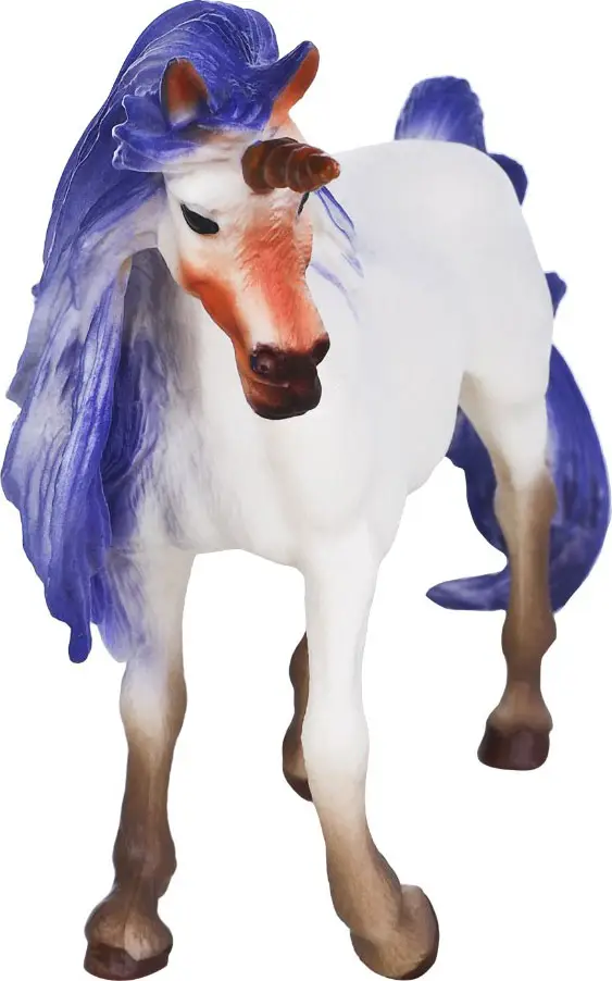 Игрушка фигурка серии Мир драконов, Белый единорог с синей гривой Masai Mara