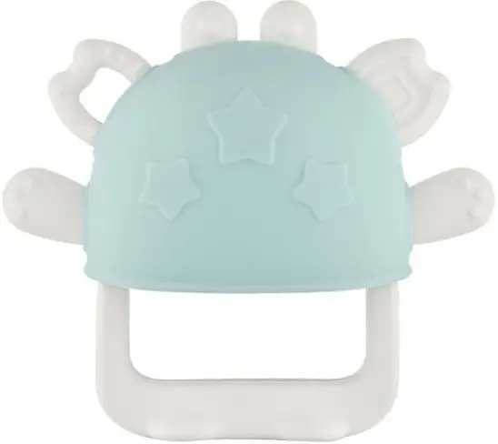 Прорезыватель силиконовый на руку Крабик Roxy Kids, бледно-зеленый