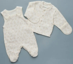 Фотография товара Ползунки на бретелях + кофточка Little Star Голубая корона, хлопок с начесом 62