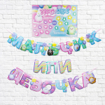 Фотография товара Набор Страна Карнавалия для проведения гендерной вечеринки Девочка или мальчик, 21х16 см