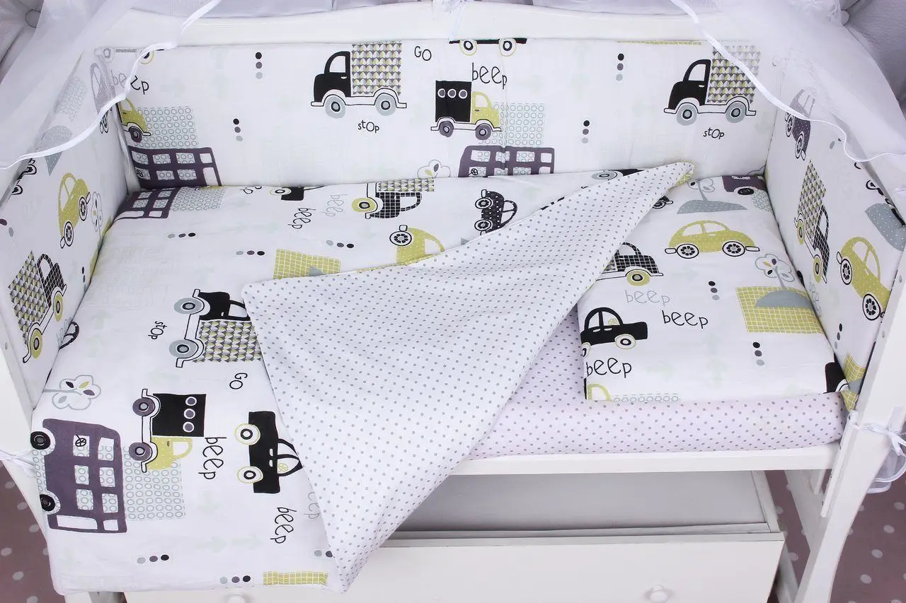 Комплект в кроватку 4 предмета AmaroBaby Город бязь