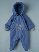 Фотография товара Комбез осенний на 2 молниях Little Star Корона мембрана, синий 62