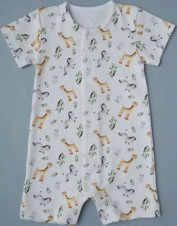 Песочник Little Star Жирафы и зебры интерлок, белый (74)