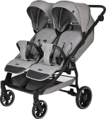 Фотография товара Коляска детская Duocity Pituso для двойни, прогулочная, Grey/Серый/PU