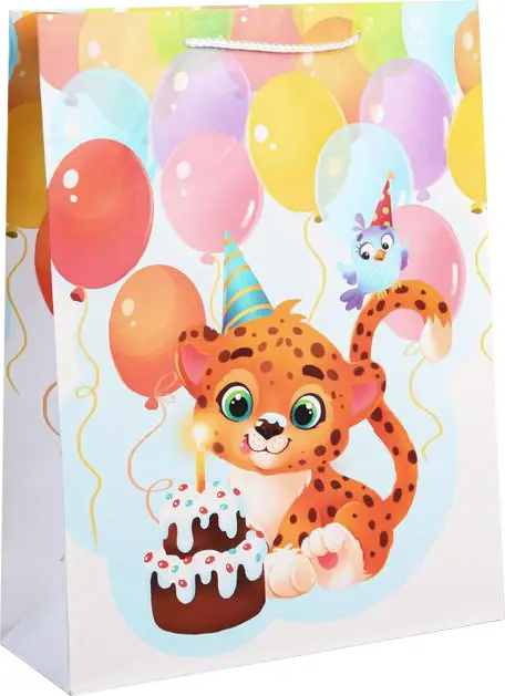 Пакет ламинированный С Днём рождения, L 28х38х9 см 6582594