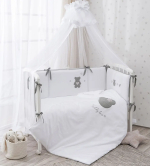 Фотография товара Комплект постельных принадлежностей Perina Teddy love Серо-оливковый