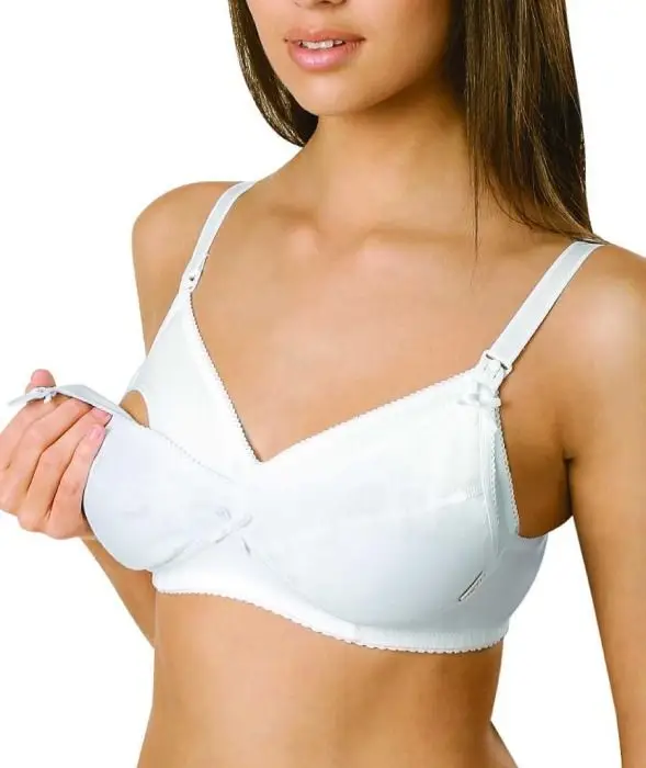 Бюстгальтер послеродовой белый размер 75B