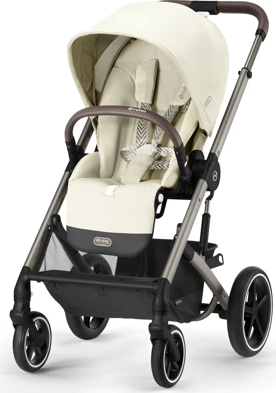 Детская коляска Cybex Balios S Lux TPE Seashell Beige с дождевиком