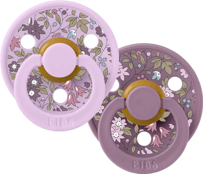 Набор пустышек латексных Bibs Liberty Colour, Chamomile Lawn, Violet Sky, до 6 месяцев, 2 шт