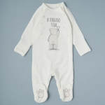 Фотография товара Комбез на кнопках Little Star Мишка - Я люблю тебя интерлок, крем 74