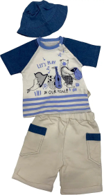 Фотография товара Комплект футболка с шортами и панамой MAI-329.36637 6-9 месяцев