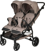 Фотография товара Коляска детская Duocity Pituso для двойни, прогулочная, Cappuccino/Капучино/PU