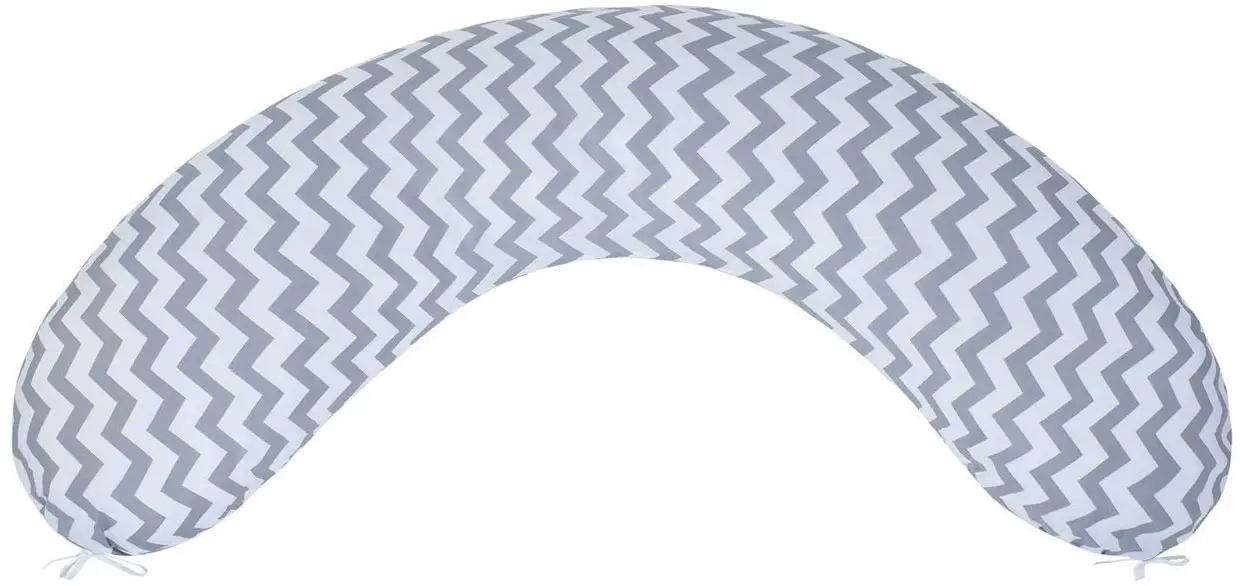 Наволочка к подушке для беременных AmaroBaby Зигзаг серый 170х25 см