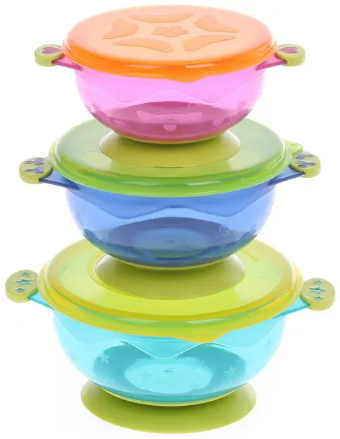 Набор тарелок с крышкой Mum&Baby 3 штуки