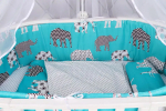 Фотография товара Бортик в кроватку AmaroBaby на молнии Слоники  