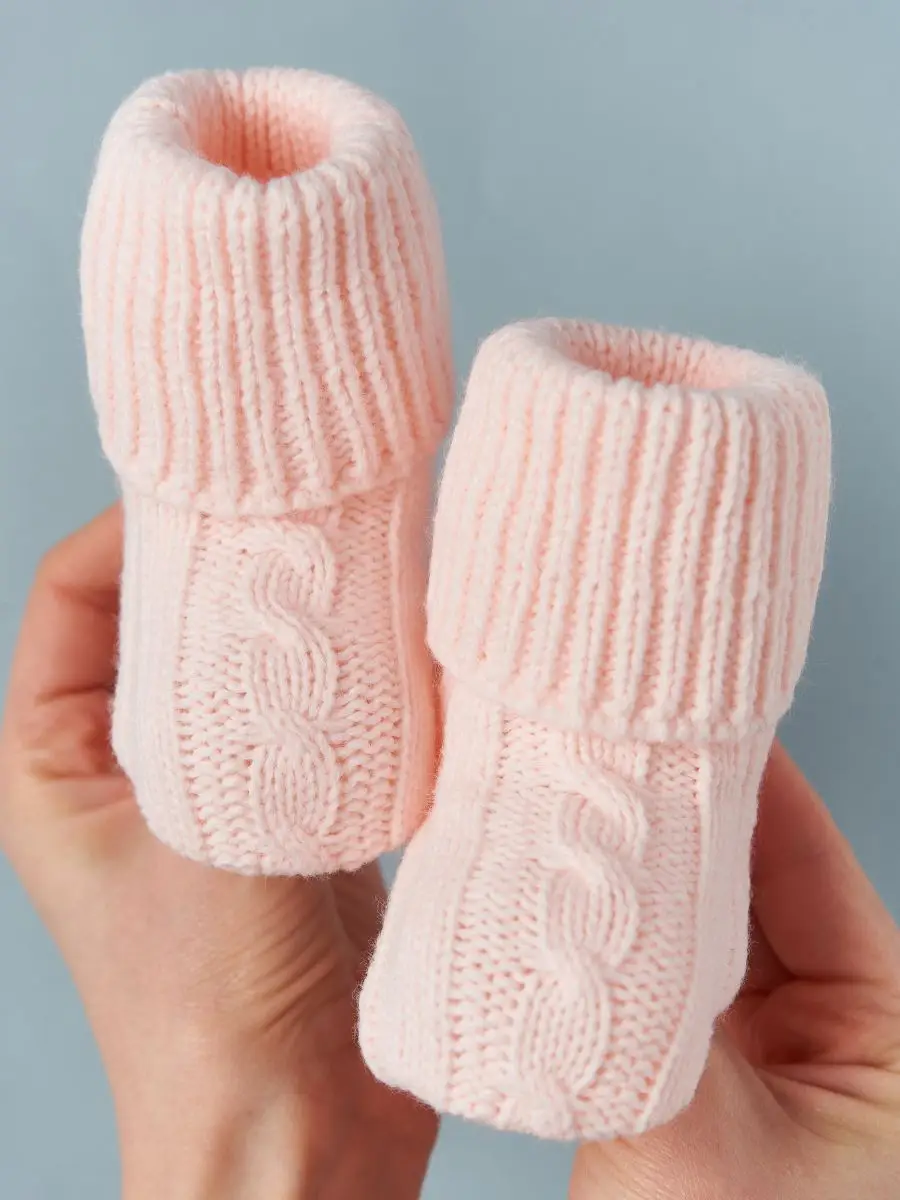 Носочки вязаные Little Star розовый 10 см