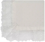 Фотография товара Плед Нежность с кружевом Наследник Выжанова, цвет экрю, 100х90 см