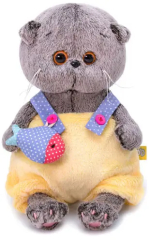 Мягкая игрушка Budi Basa Кот Басик baby в меховом комбинезоне 20 см Мягкая игрушка Budi Basa Кот Басик baby в меховом комбинезоне 20 см