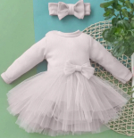 Фотография товара Платье-боди KiDi kids "Трио", с повязкой на голову, цвет пыльная сирень, р. 18, на рост 56-62 см