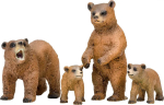 Фотография товара Набор фигурок животных Masai Mara серии Мир диких животных Семья медведей, 4 предмета, коричневые