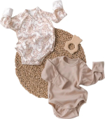 Фотография товара Боди с длинным рукавом Корги Веня, 2 штуки в упаковке, размер 18, рост 56-62 см