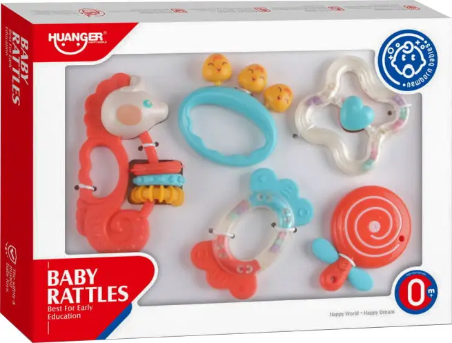 Игрушка Забавные погремушки, прорезыватели, Huanger, 5 штук