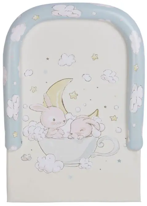 Доска пеленальная Polini kids Зайки на облачках с бортиками, для детских кроватей