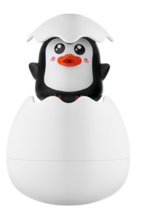 Игрушка для ванной яйцо-лейка, чёрный пингвин