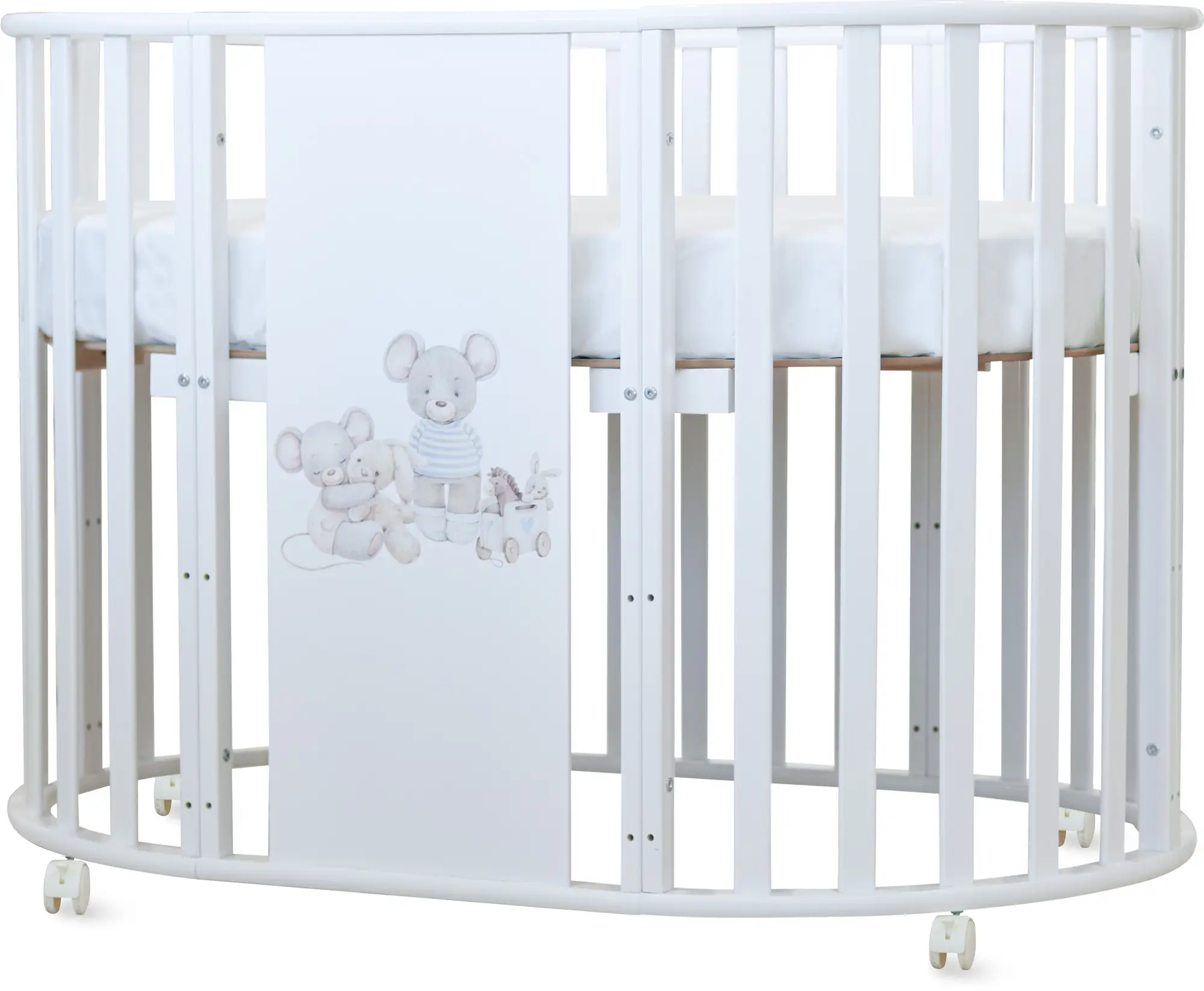 Кроватка Loona Violet Maus 9 в 1, белая