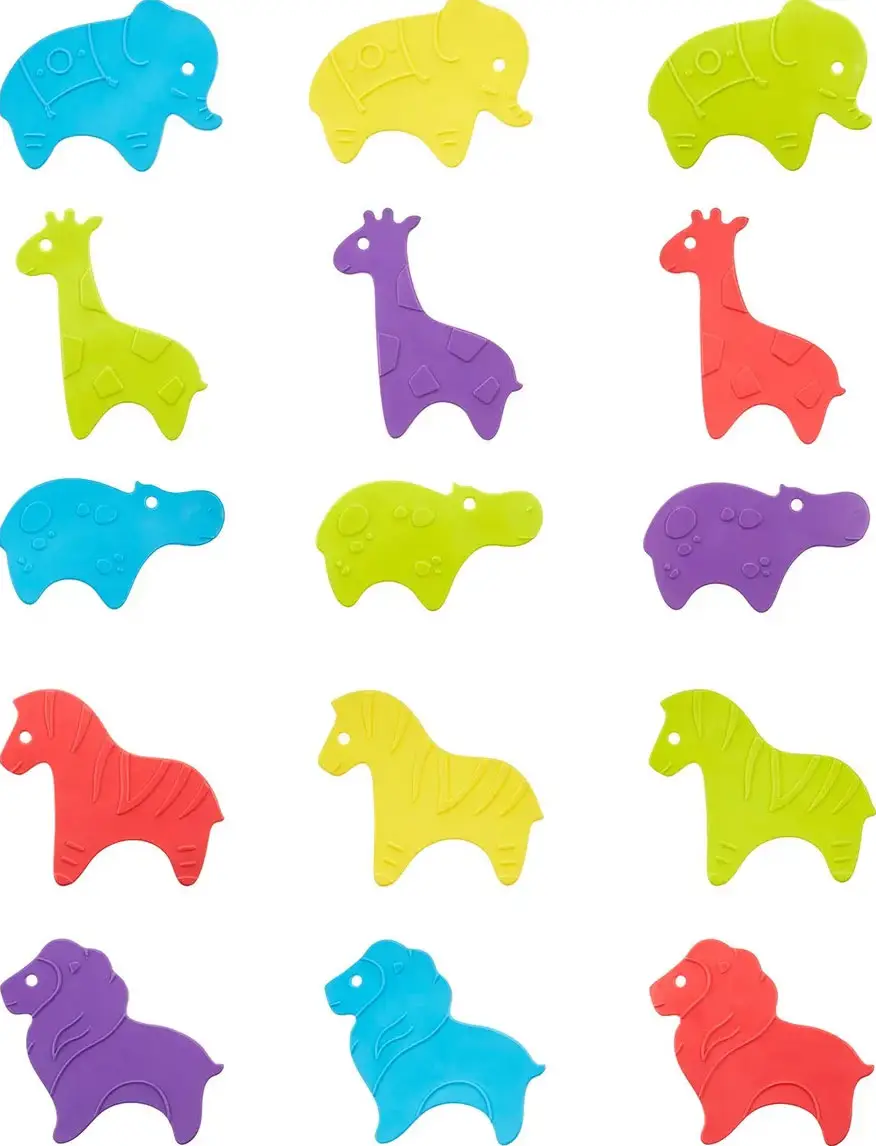 Антискользящие мини коврики для ванны Safari Roxy Kids, 15 штук