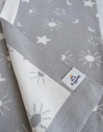 Фотография товара Плед Небесный Lappetti, вязаный, серый, арт. 2026/5