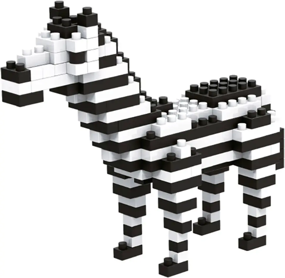 Конструктор пластиковый №01 Зебра Поделкин, 187 элементов