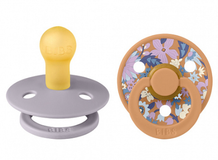 Фотография товара Набор пустышек латексных BIBS Liberty Colour, 2 шт. - Blossom - Pumpkin Mix, 0+ мес.