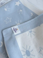 Фотография товара Плед Небесный Lappetti, вязаный, голубой, арт. 2026/1