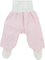 Фотография товара Ползунки на рибане Фабрика Бамбук внш розовый, молочный 68