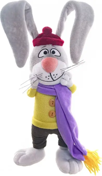 Зайка в шарфике мягкая игрушка Gulliver, 30 см, арт. 66-2202T027