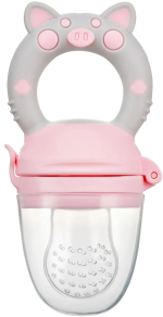 Фотография товара Ниблер для прикорма с силиконовой сеточкой ROXY KIDS Piggy розовый